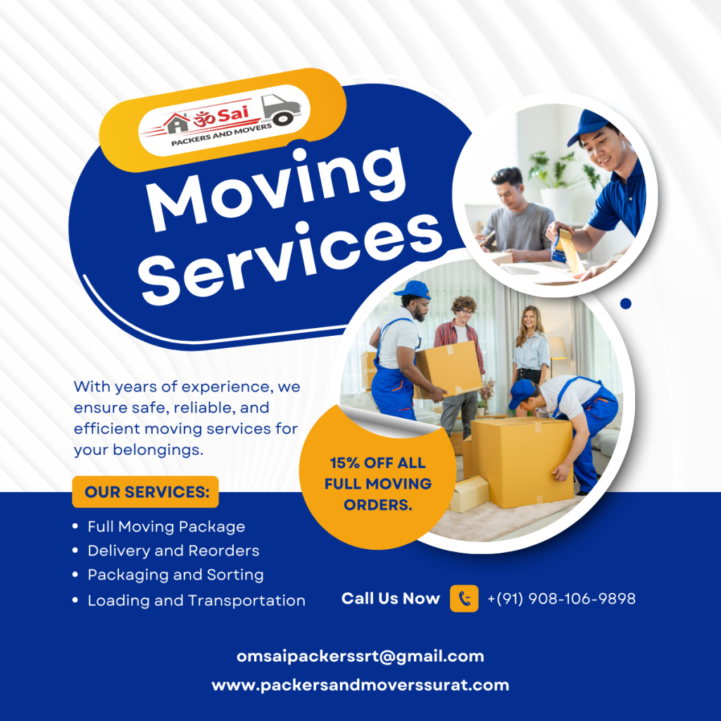Professional packers and movers loading boxes into a moving truck