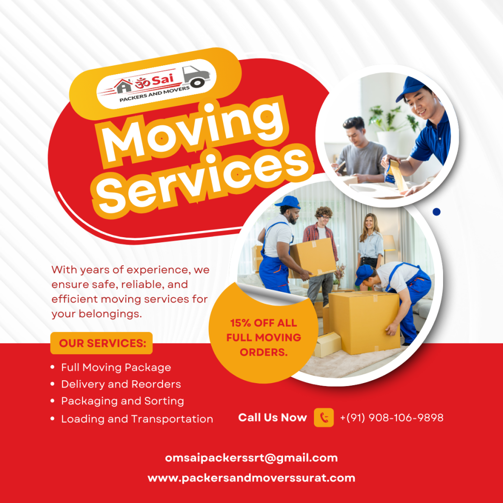 Professional relocation services in Surat with packers loading household items