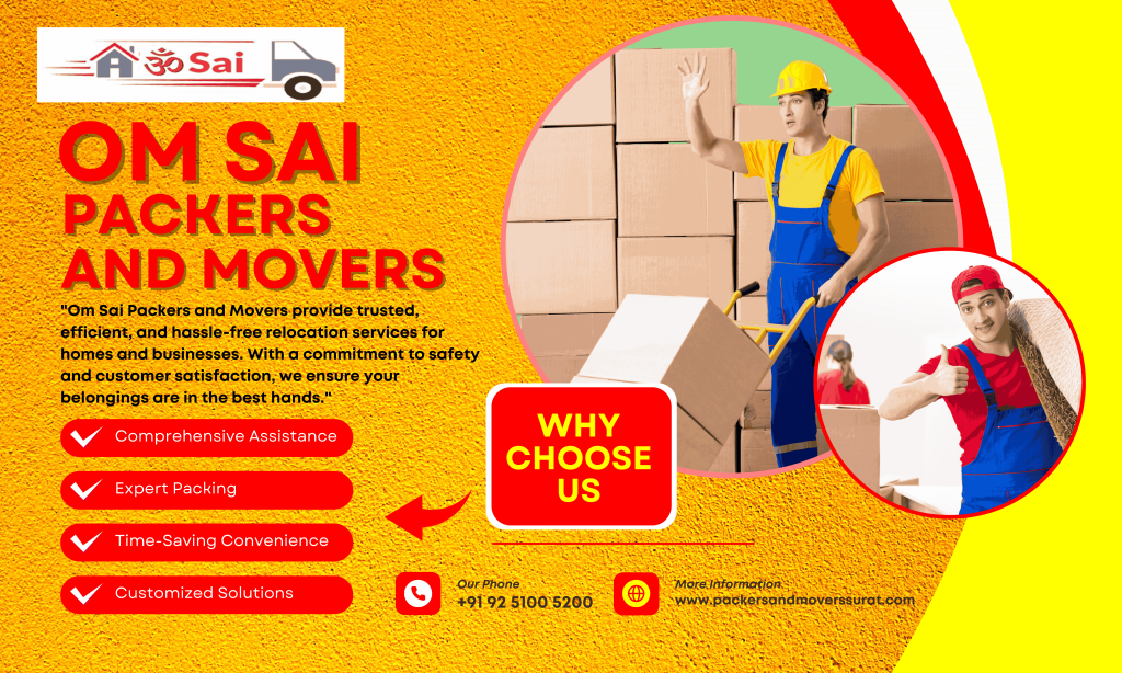 Professional packers and movers service in Adajan Surat handling household items
