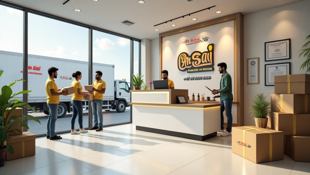 "Professional relocation service by Om Sai Ram Packers and Movers in pan India"
